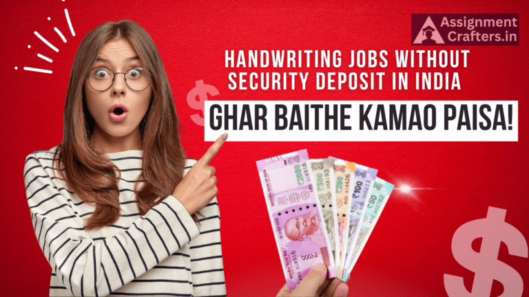 genuine handwriting jobs without investment