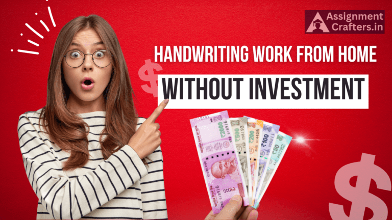 handwriting work from home without investment